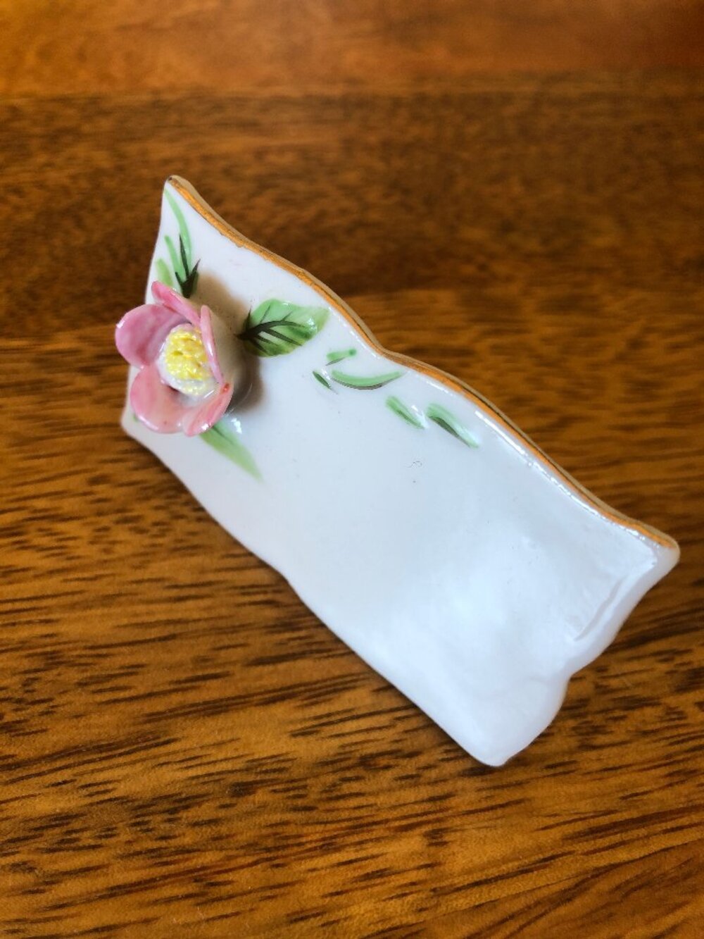 Vintage Shafford Floral 3D Porcelain Reusable Place Card Holders & Menu Board - Picture 13 of 15